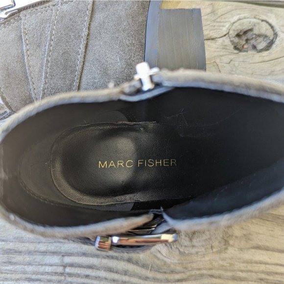 Marc Fisher Suede Buckle Ankle Boots/Booties Women's Size 6 - Picture 6 of 6